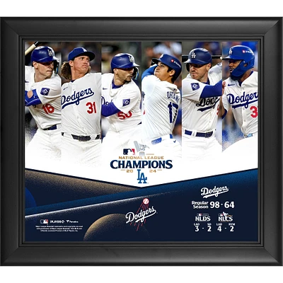  Los Angeles Dodgers 2024 National League Champions Framed 15" x 17" Collage