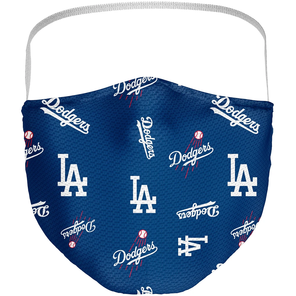 Lot de 3 couvre-visages avec logo Los Angeles Dodgers de marque Fanatics pour adultes