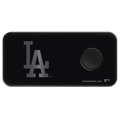Los Angeles Dodgers 3-in-1 Glass Wireless Charge Pad - Black
