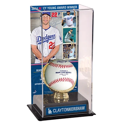 Clayton Kershaw Los Angeles Dodgers 2014 National League Cy Young Award Gold Glove Display Case with Image