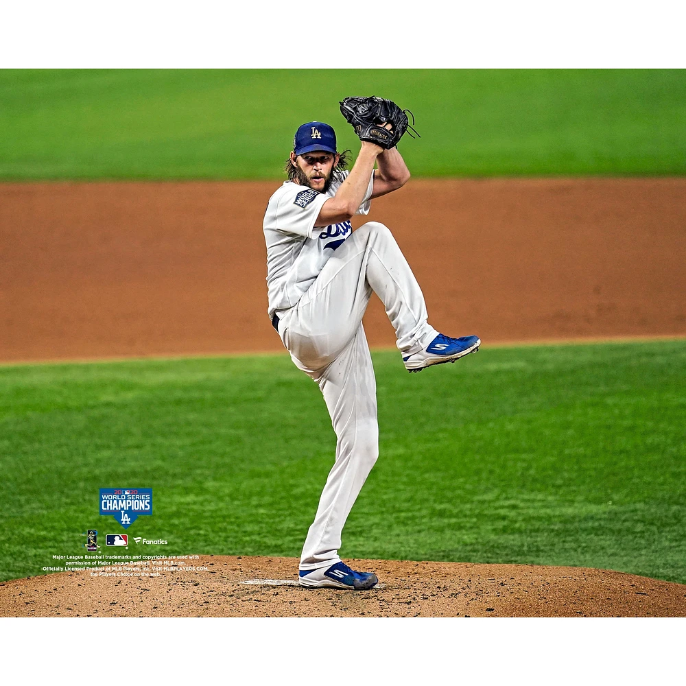 Clayton Kershaw, champion de la série mondiale MLB 2020 des Dodgers Los Angeles, non signé, photographie lanceur