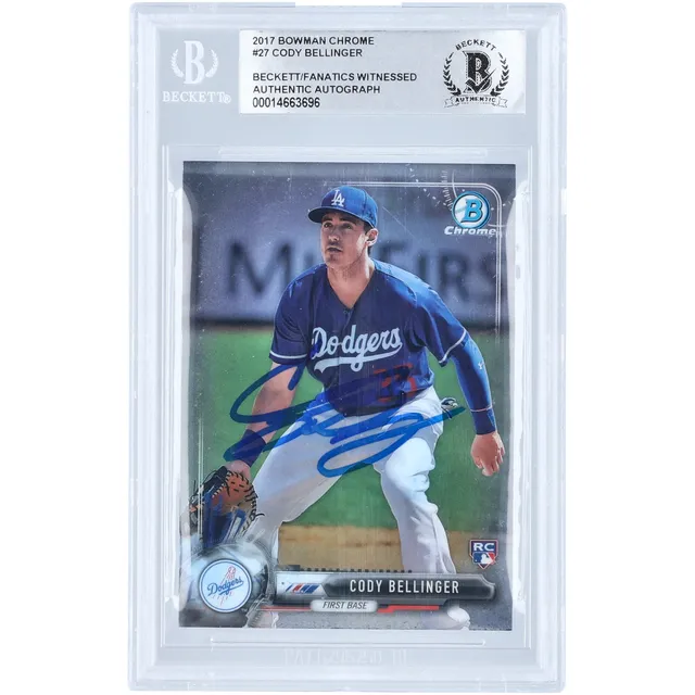 Lids Cody Bellinger Los Angeles Dodgers Autographed 2017 Bowman Chrome #27  Beckett Fanatics Witnessed Authenticated Rookie Card