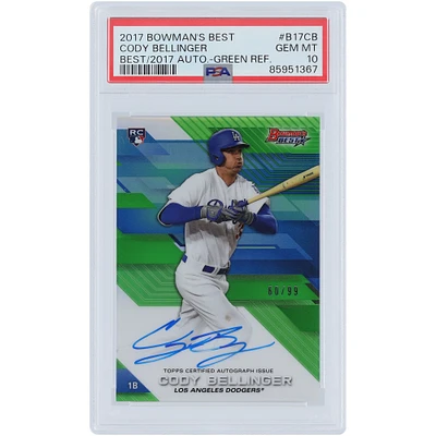 Cody Bellinger Los Angeles Dodgers Autographed 2017 Bowman's Best Best of '17 Green #B17-CB #60/99 PSA Authenticated 10 Rookie Card