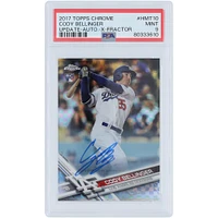 Carte de recrue authentifiée PSA 9 de Cody Bellinger des Dodgers de Los Angeles, mise à jour Topps Chrome 2017, X-Fractor #HMT10 #92/99