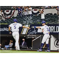 Mookie Betts Los Angeles Dodgers Autographed 16 x 20 White Jersey Hitting Photograph