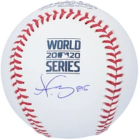 Dustin May Los Angeles Dodgers Autographed 2020 MLB World Series Champions World Series Logo Baseball