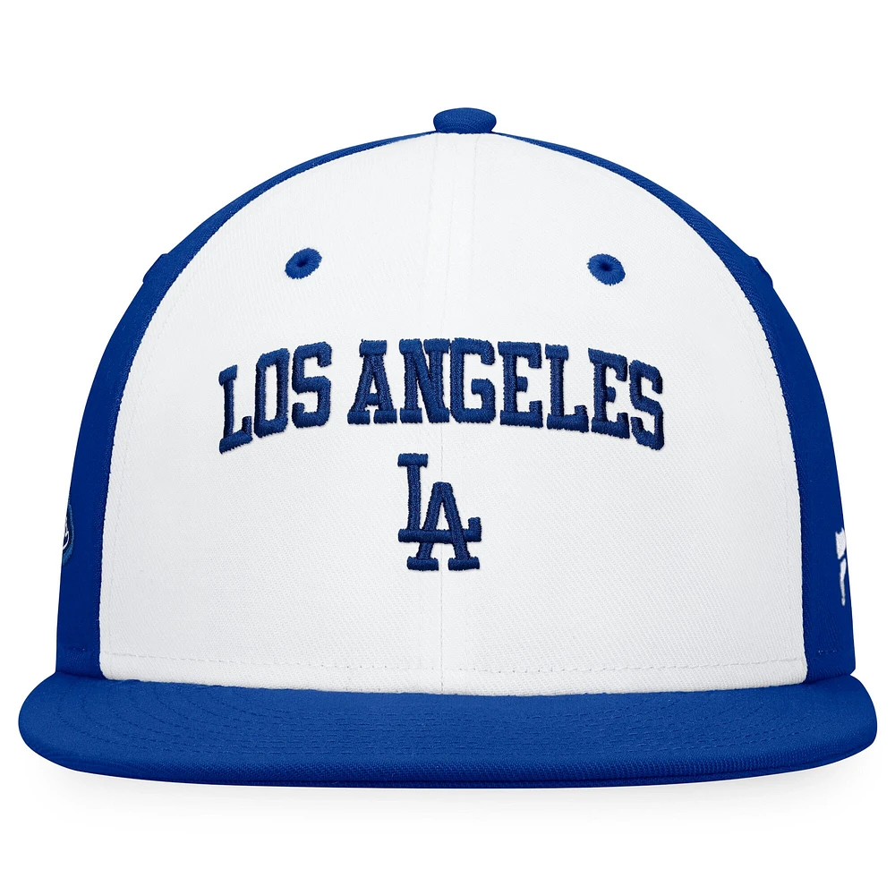 FBC DODGRS ROYAL WHIT MLB ICONIC COLOR BLOCKED FITTED CAN HATMENHIC