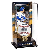Vitrine de présentation sublimée authentique Freddie Freeman Fanatics des Los Angeles Dodgers Champions de la Série mondiale 2024 MVP avec image
