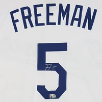 Maillot Nike blanc authentique autographié par Freddie Freeman des Dodgers de Los Angeles