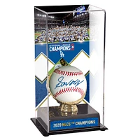 Gavin Lux Los Angeles Dodgers Autographed Baseball and 2020 National League Champions Sublimated Display Case Baseball