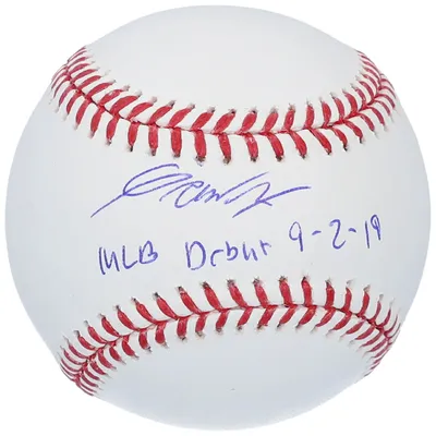 Joc Pederson Los Angeles Dodgers Autographed Baseball with MLB Debut 9-1-14 Inscription