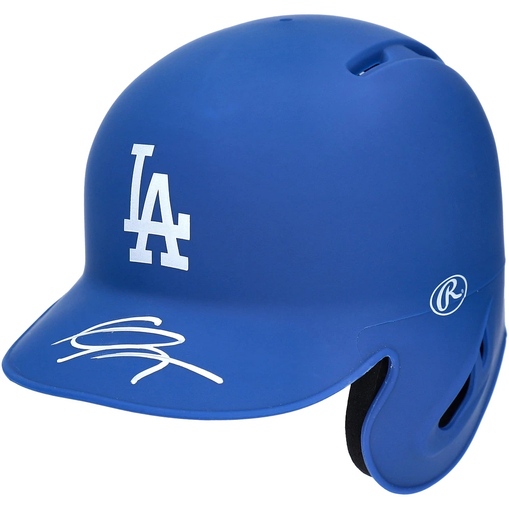 Gavin Lux Los Angeles Dodgers Autographed Matte Mini Batting Helmet