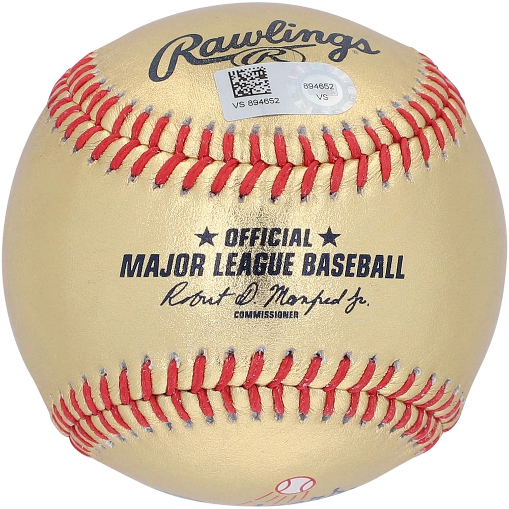 Gavin Lux Los Angeles Dodgers Autographed Gold Leather Baseball