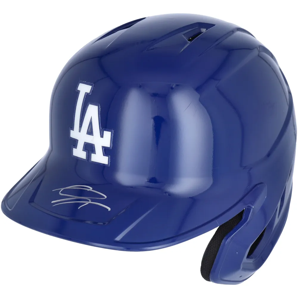 Mookie Betts Los Angeles Dodgers Autographed Fanatics Authentic Rawlings  Blue Matte Mini Batting Helmet