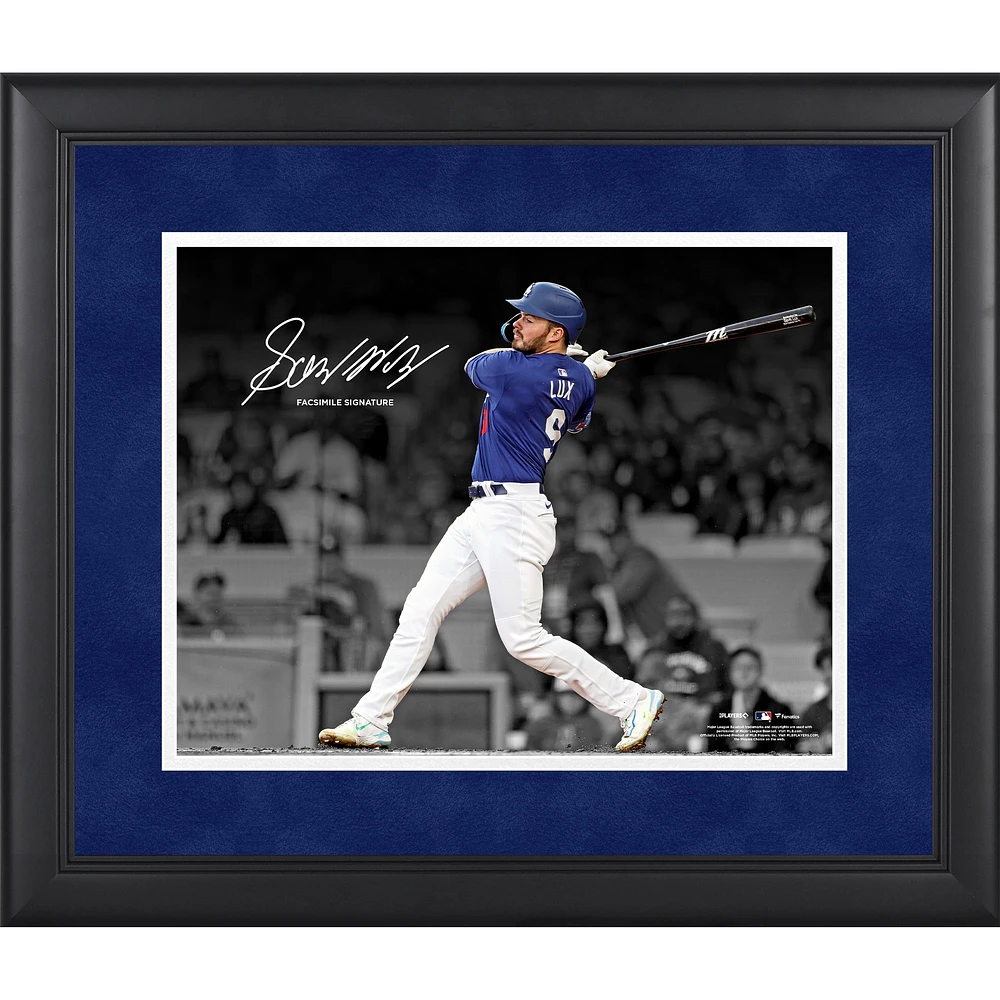 Gavin Lux Los Angeles Dodgers Facsimile Signature Framed 11" x 14" Spotlight Photograph