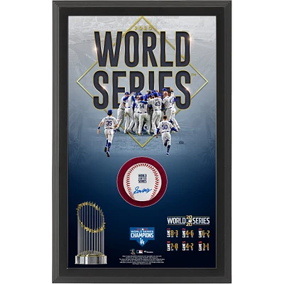 Gavin Lux Los Angeles Dodgers Framed Autographed 2020 World Series Baseball Shadowbox