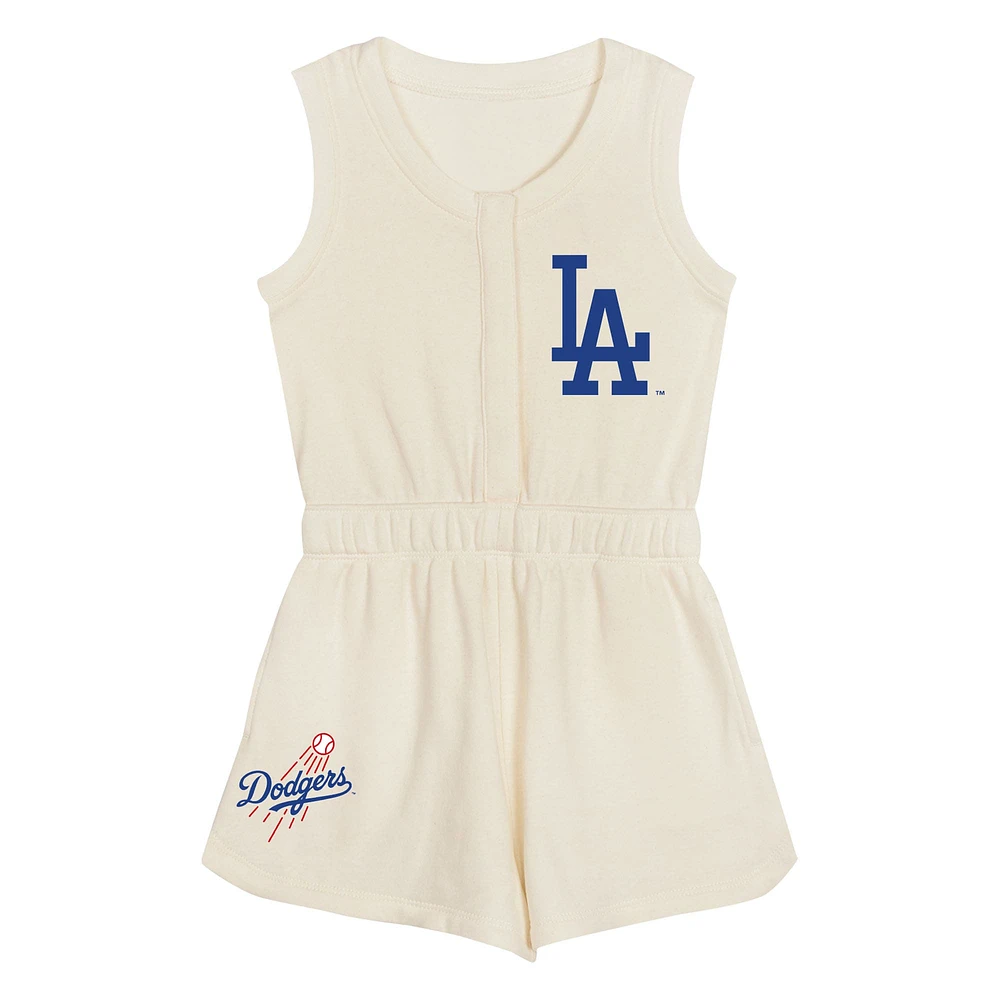 Girls Preschool Cream Los Angeles Dodgers Girl Power Tank Romper