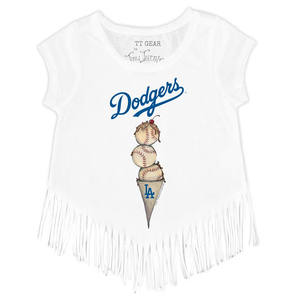 Lids Los Angeles Dodgers Tiny Turnip Girls Toddler Triple Scoop