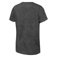 T-shirt fanatique des vestiaires Los Angeles Dodgers champions de la série mondiale 2024 Heather Charcoal pour filles et jeunes