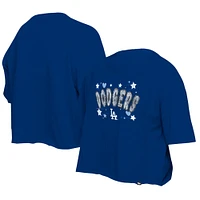 T-shirt bleu à paillettes Flip Sequin Team des Los Angeles Dodgers de New Era pour jeunes filles