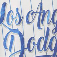 Los Angeles Dodgers New Era Women's Pinstripe Scoop Neck Tank Top -  White/Royal
