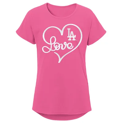 New Era Pink Pinstripe V-Neck Women's T-Shirt Medium