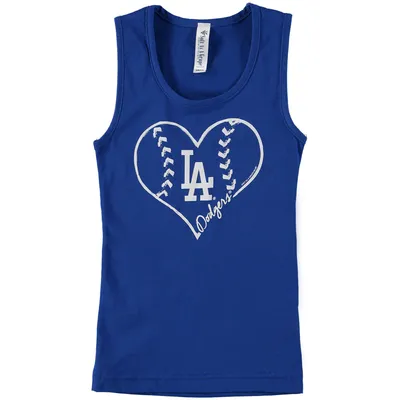 Los Angeles Dodgers Soft as a Grape Youth Cotton Tank Top - Royal