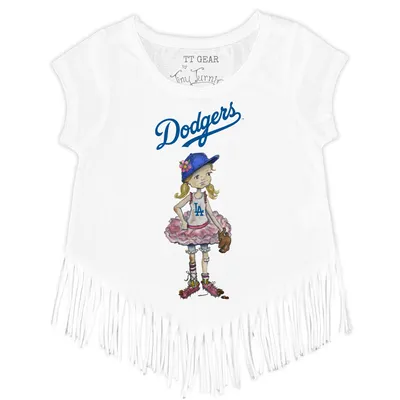 Youth Los Angeles Dodgers Tiny Turnip White Heart Lolly T-Shirt
