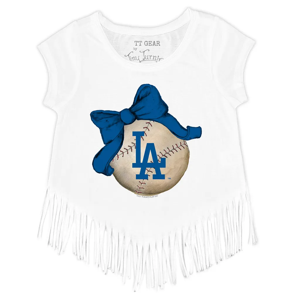Lids Los Angeles Dodgers Tiny Turnip Girls Youth Baseball Bow