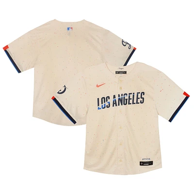 Maillot Nike crème Los Angeles Dodgers 2024 City Connect Limited pour bébé