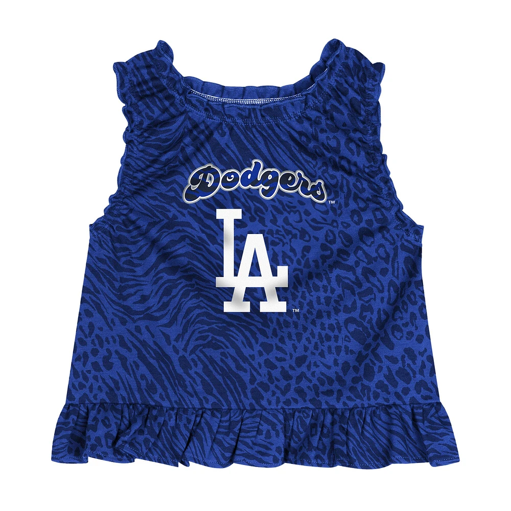 Infant  Blue Los Angeles Dodgers Playground Dress & Bloomers Set