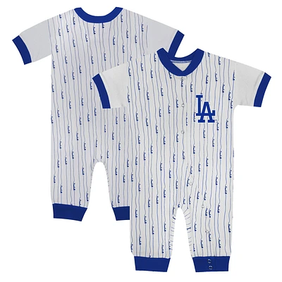 Infant Fanatics White Los Angeles Dodgers Logo Best Series Full-Snap Jumper