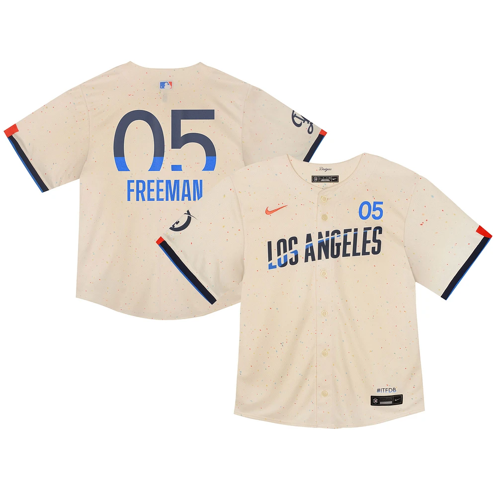 Maillot de joueur Nike Freddie Freeman crème Los Angeles Dodgers 2024 City Connect Limited pour bébé