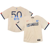 Maillot de joueur Nike Mookie Betts crème Los Angeles Dodgers 2024 City Connect Limited pour bébé