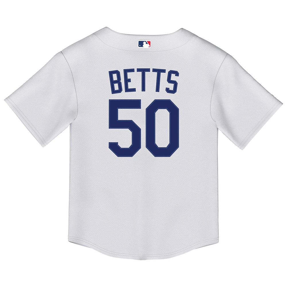 Infant Nike Mookie Betts White Los Angeles Dodgers Home Replica Jersey