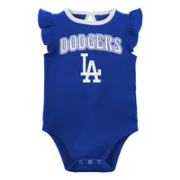 Lot de deux bodys Little Fan des Los Angeles Dodgers pour bébé Royal/Gris chiné