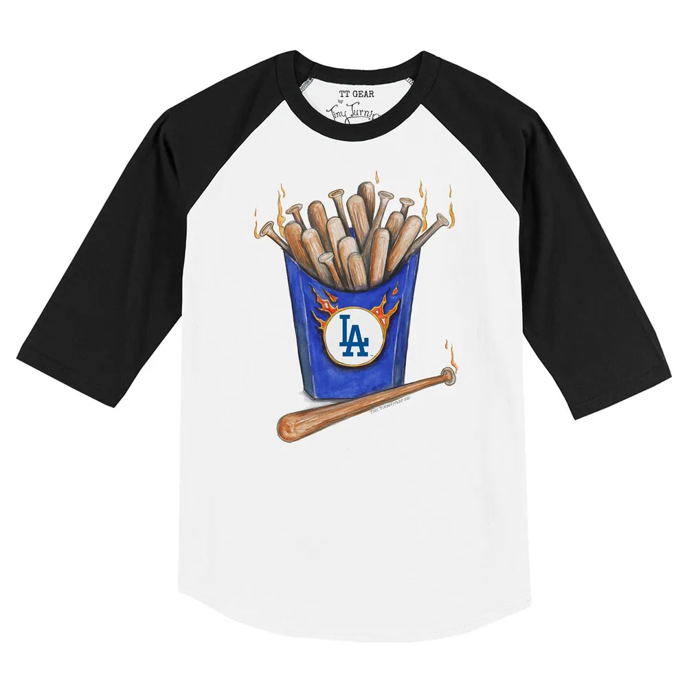 Toddler Tiny Turnip White Los Angeles Dodgers Unicorn T-Shirt