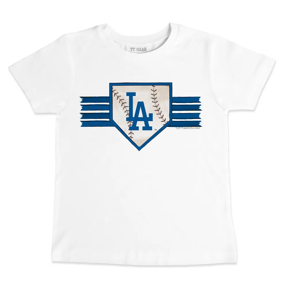 Lids Los Angeles Dodgers Tiny Turnip Infant Base Stripe T-Shirt - White