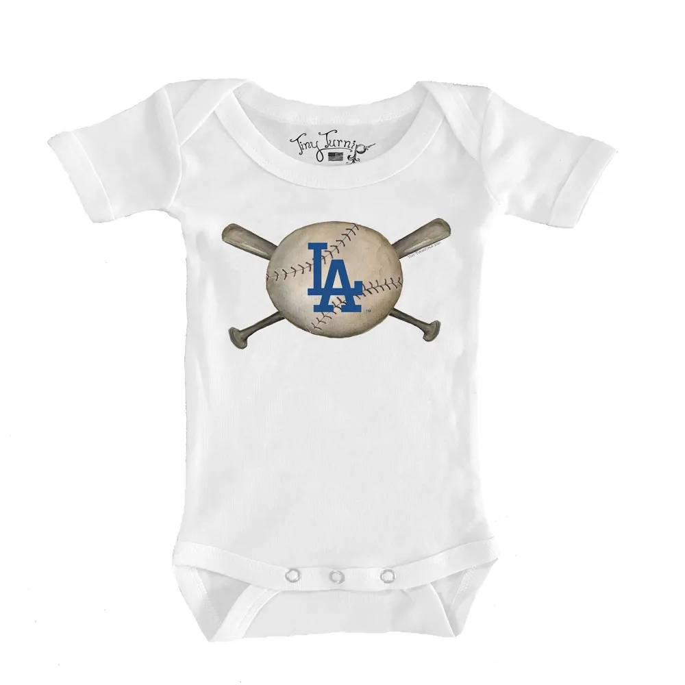 Tiny Turnip Los Angeles Dodgers Youth White Bronto Logo T-Shirt
