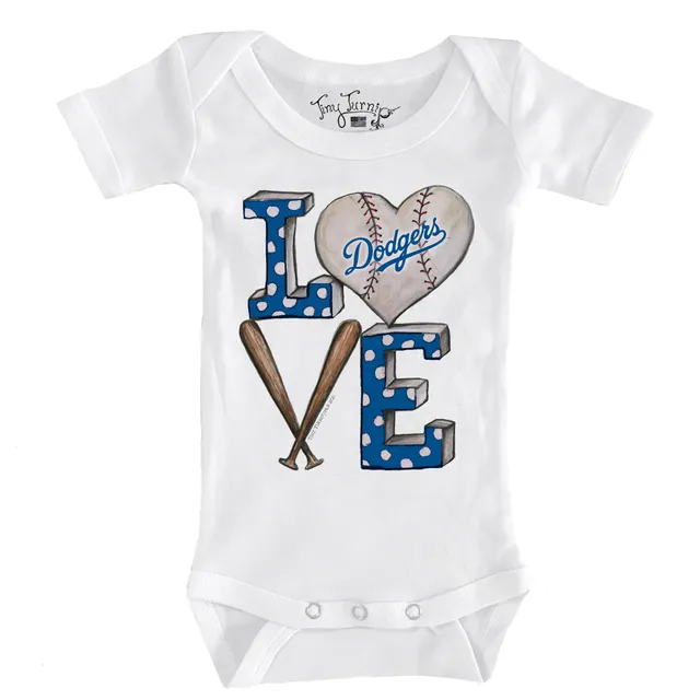 Lids Los Angeles Dodgers Tiny Turnip Infant Baseball Bow T-Shirt - White