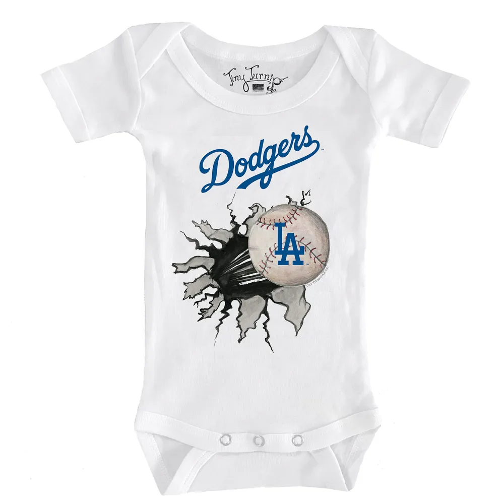 Lids Los Angeles Dodgers Tiny Turnip Infant Baseball Tear Bodysuit - White