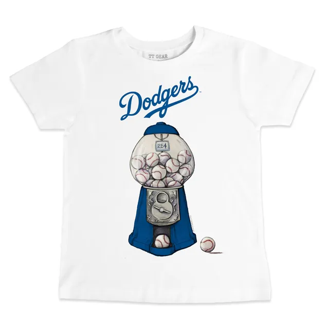 Lids Los Angeles Dodgers Tiny Turnip Toddler Burger 3/4-Sleeve Raglan T- Shirt - White/Royal