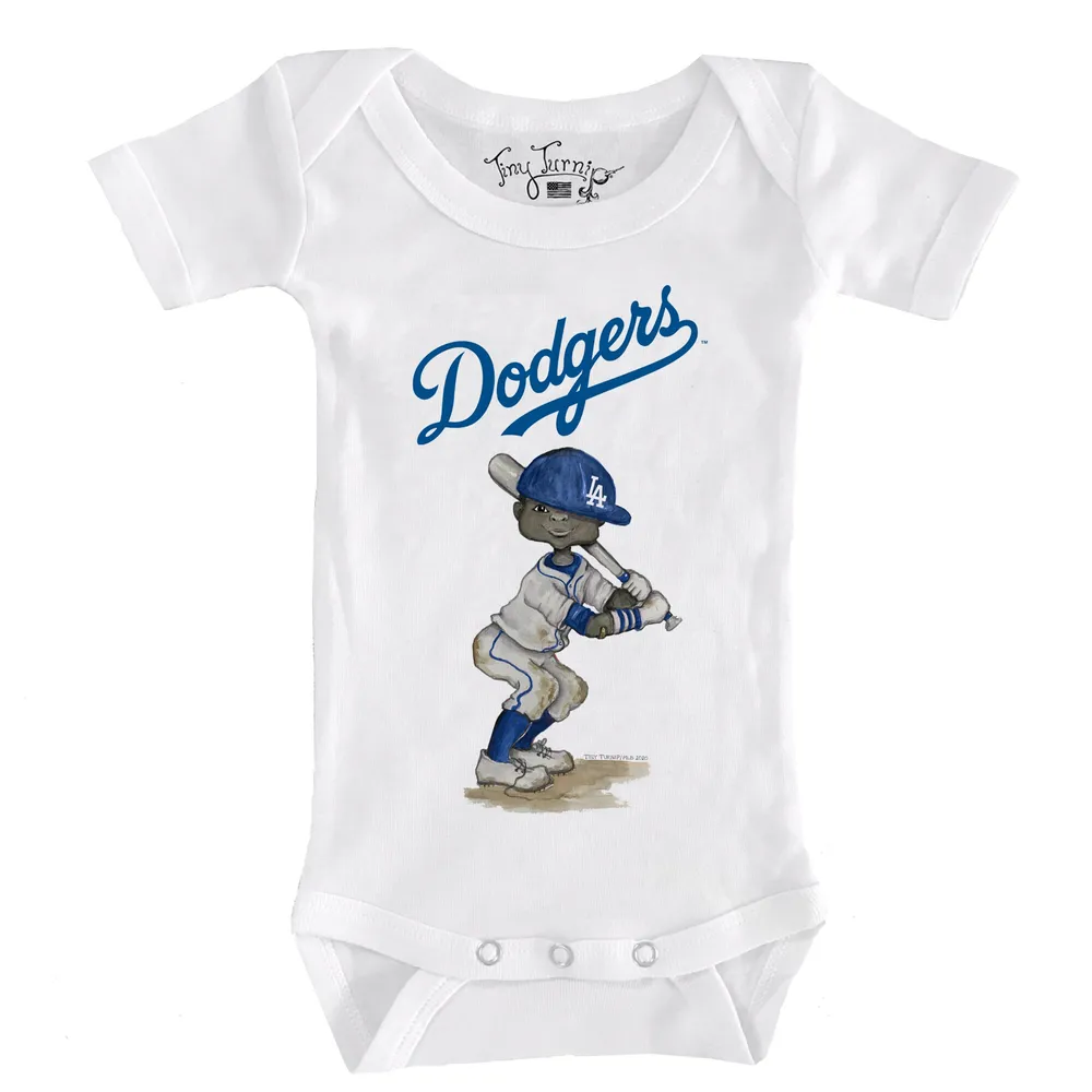 Lids Los Angeles Dodgers Tiny Turnip Infant Baseball Tear Bodysuit - White