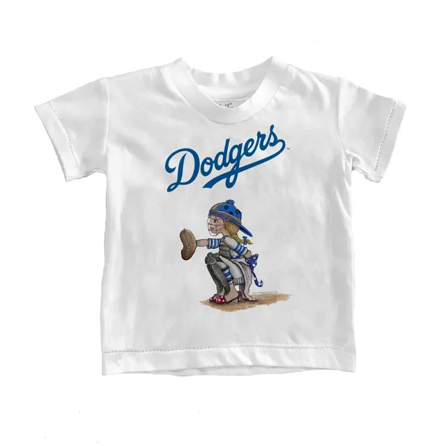 Lids Los Angeles Dodgers Tiny Turnip Women's Stacked 3/4-Sleeve Raglan T- Shirt - White/Royal