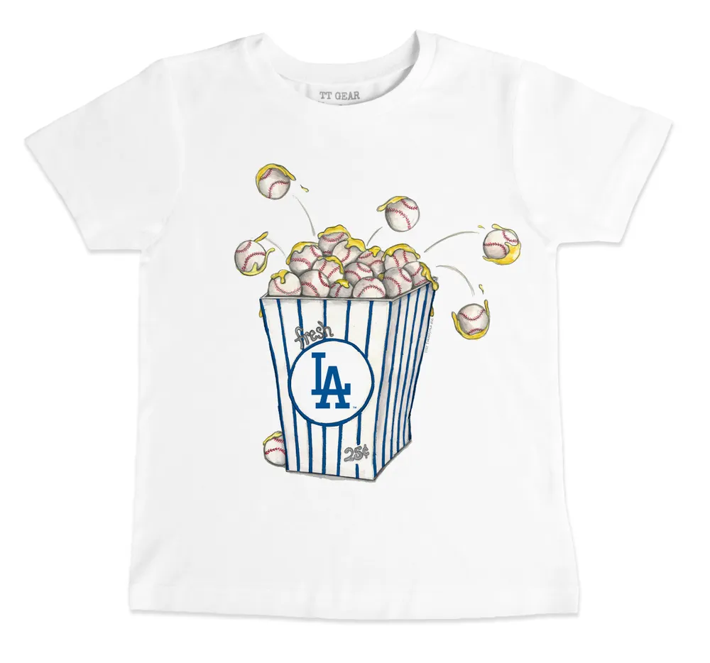 Toddler Tiny Turnip White Los Angeles Dodgers Unicorn T-Shirt