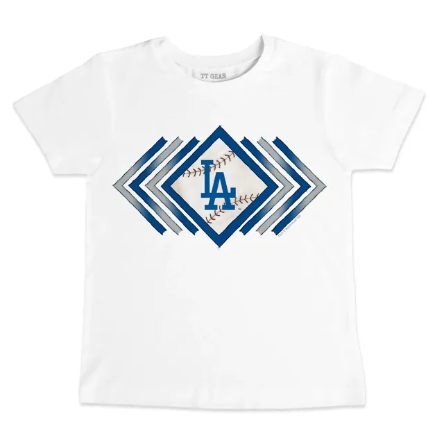 Youth Tiny Turnip White Los Angeles Dodgers Bronto Logo T-Shirt Size: Small