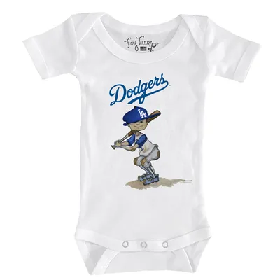 Los Angeles Dodgers Tiny Turnip Infant Slugger Bodysuit - White