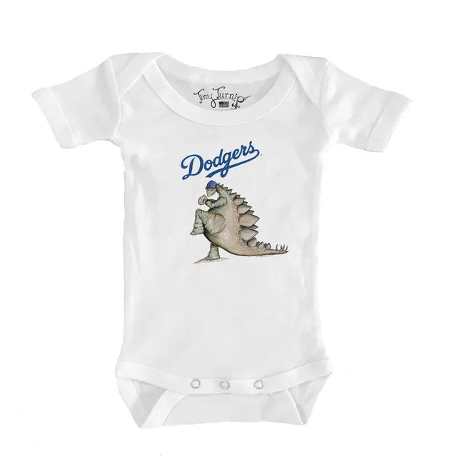 Los Angeles Dodgers Tiny Turnip Youth Diamond Cross Bats T-Shirt - White