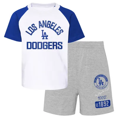 Infant Royal Los Angeles Dodgers Zip-Up Raglan Sleeper