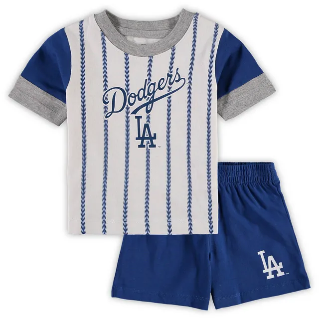 Infant Royal Los Angeles Dodgers Zip-Up Raglan Sleeper